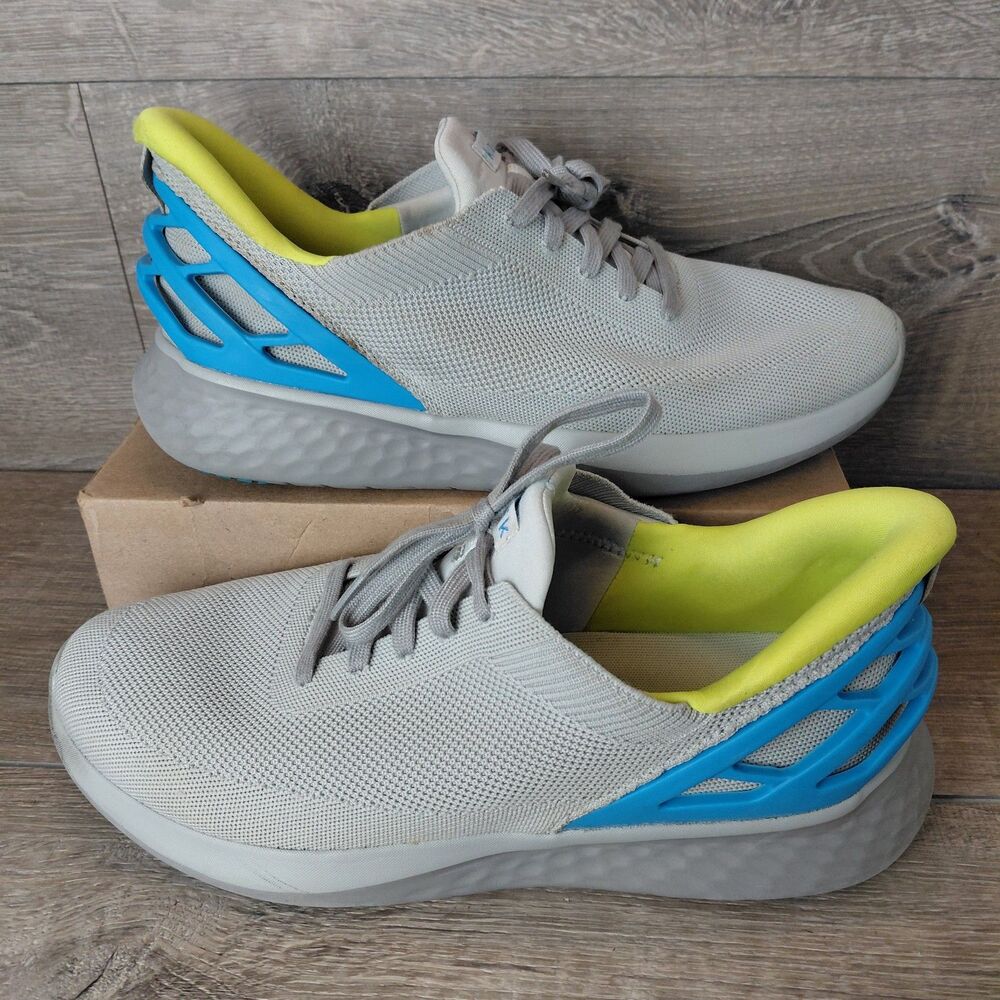 Kizik Shoes Mens 11.5 Wide Gray Athens Running Hands Free Slip On Casual Sneaker